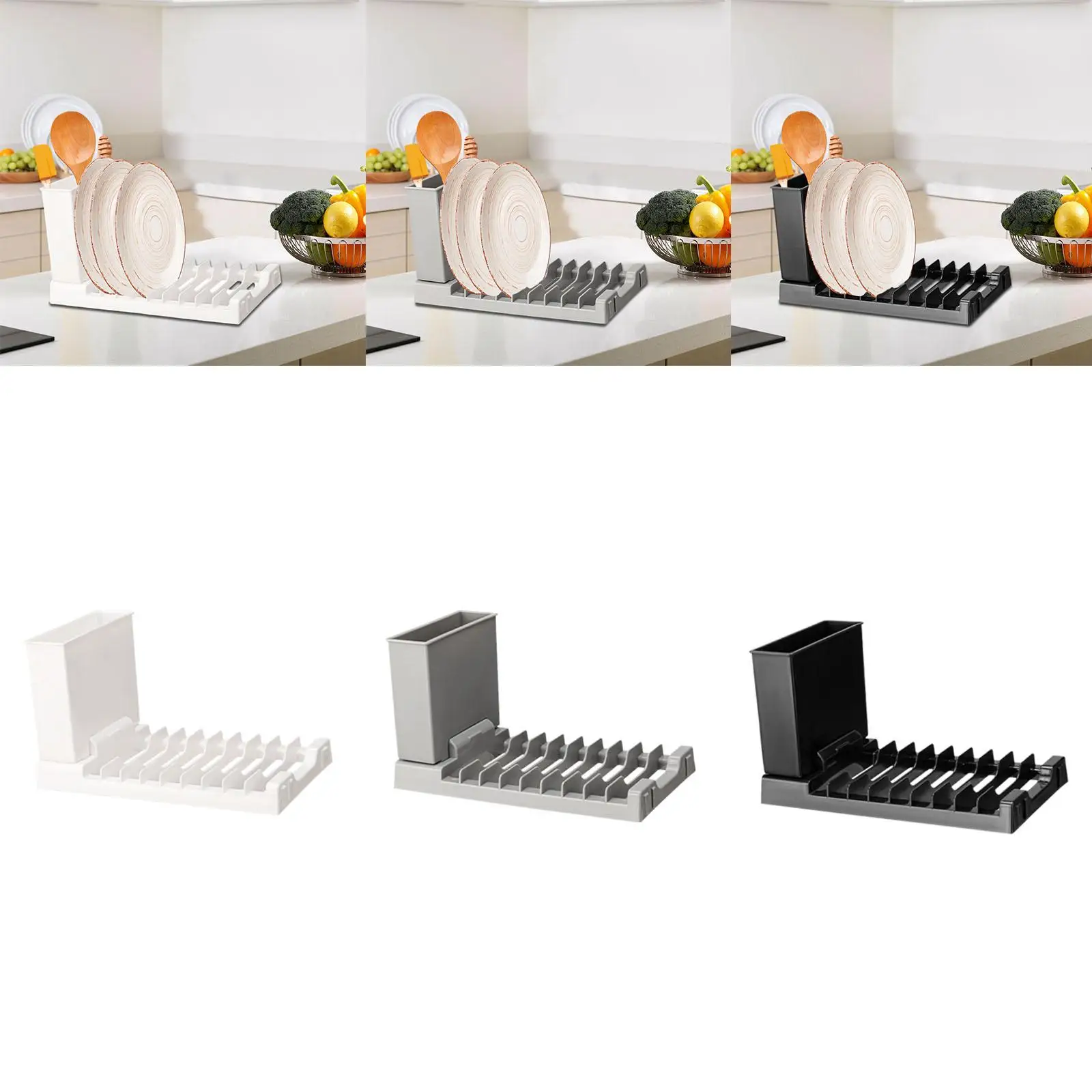 Dish Drying Rack Cup Holder Cutlery Holder Foldable Decoration Tableware Storage Rack Large Capacity Dish Dryer Rack for Kitchen