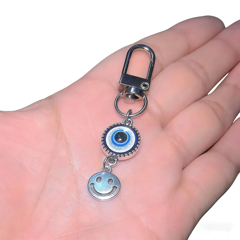 Niche Punk Devil's Eye Smile Pendant Keychain Bag Pendant Best Friend Gift