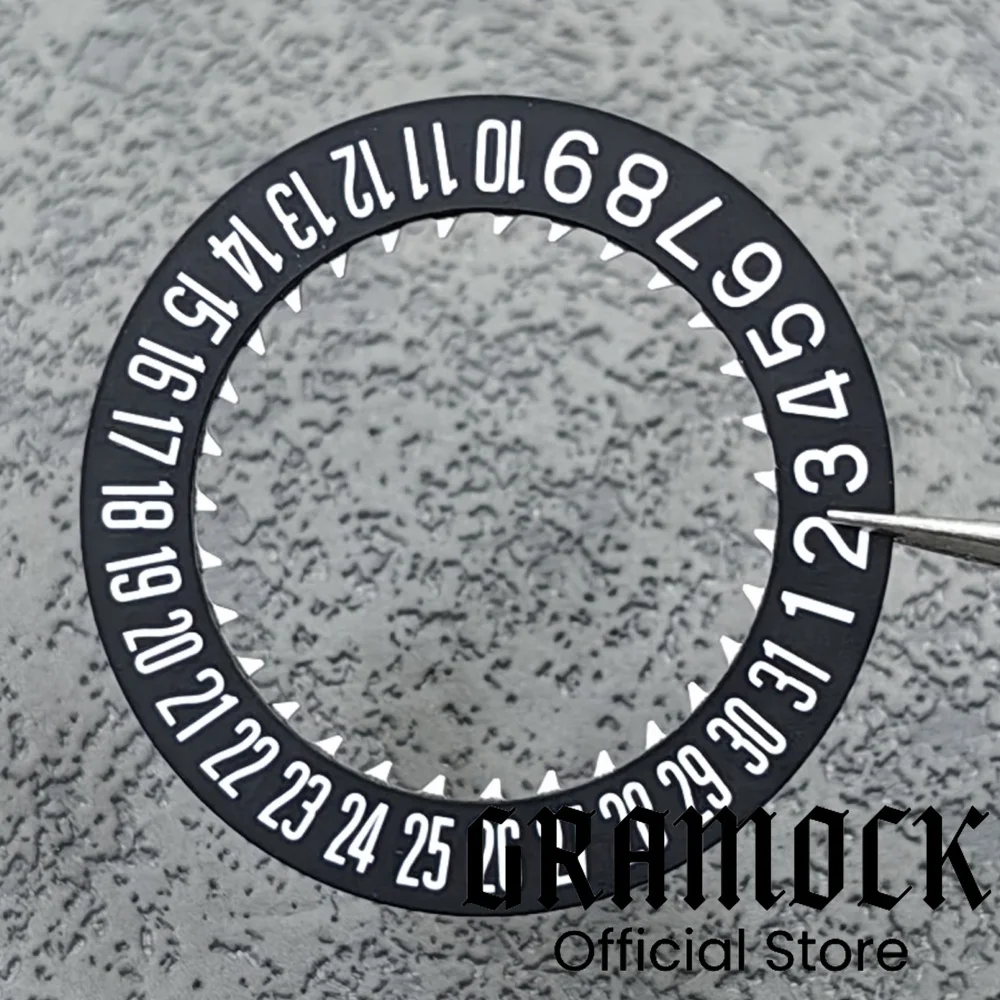 GRAMOCK Luminous Watch Calendar Disc NH34 NH35 6 O'clock Black Green Blue Date Wheel Fit 4R34 NH35 Movement Modified Repair Tool