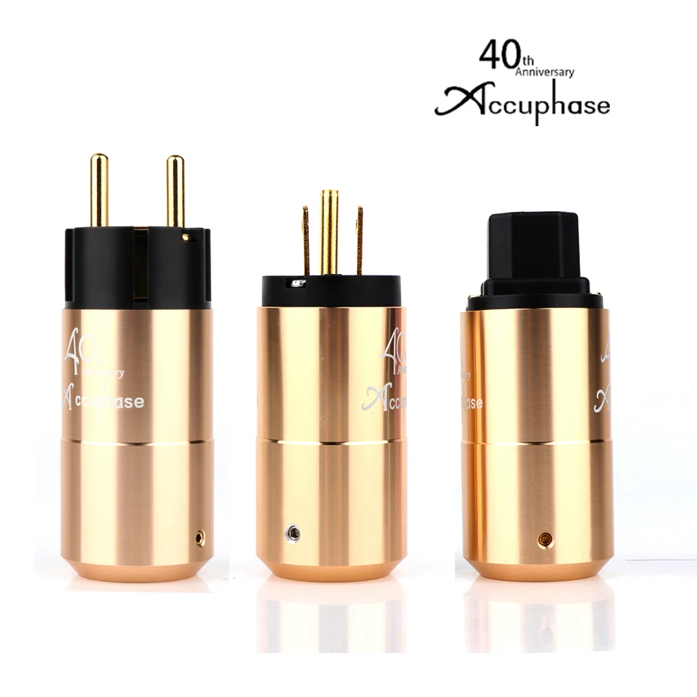 Accuphase 40th US/AU/EU Schuko Power Plug IEC US AC Power Plug HiFi Audio  Connector Plug Grade Power Plug Adapter IEC Female