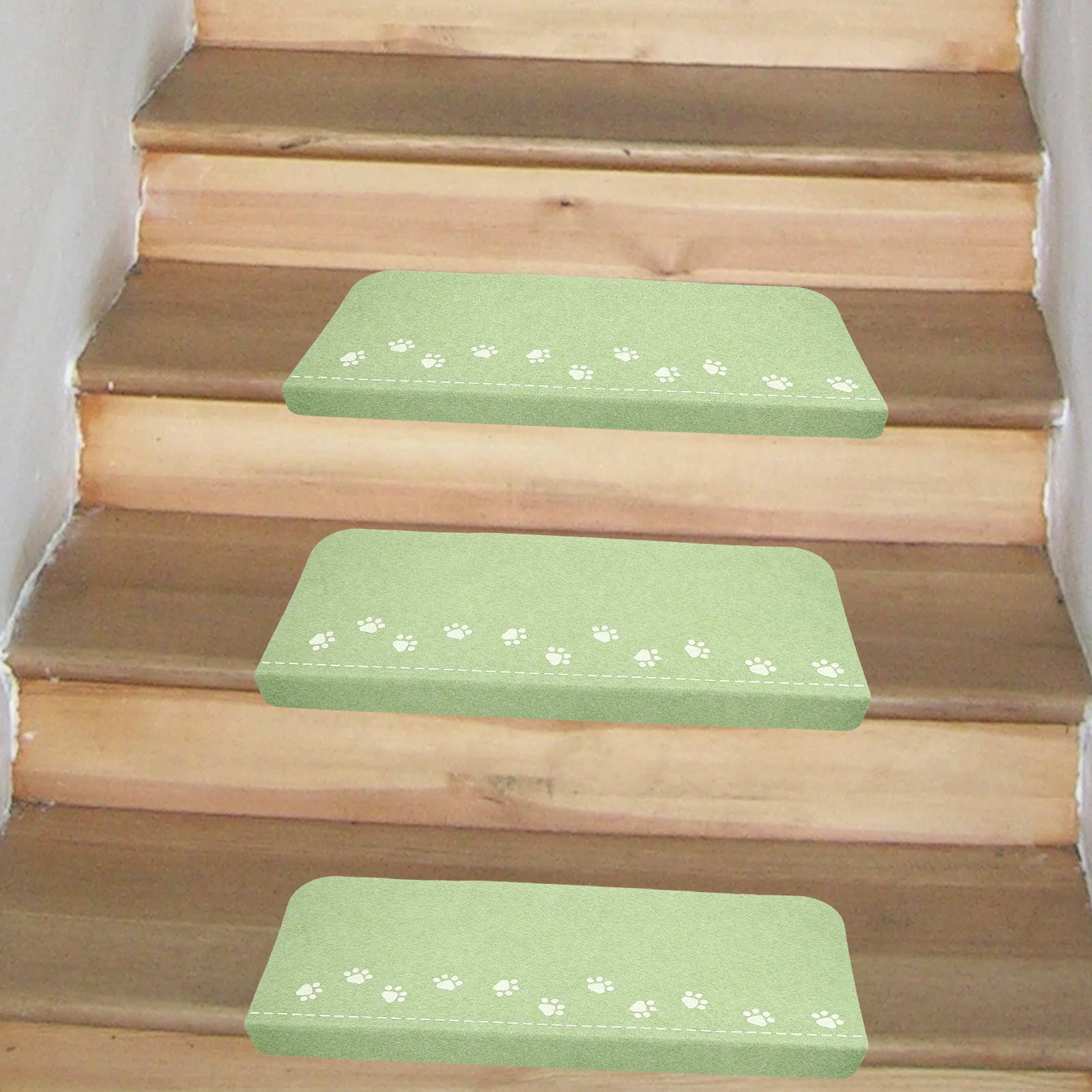 GOOHOCHY 3 alfombrillas para escaleras, alfombras sin banda para exteriores, alfombra de seguridad para escalones