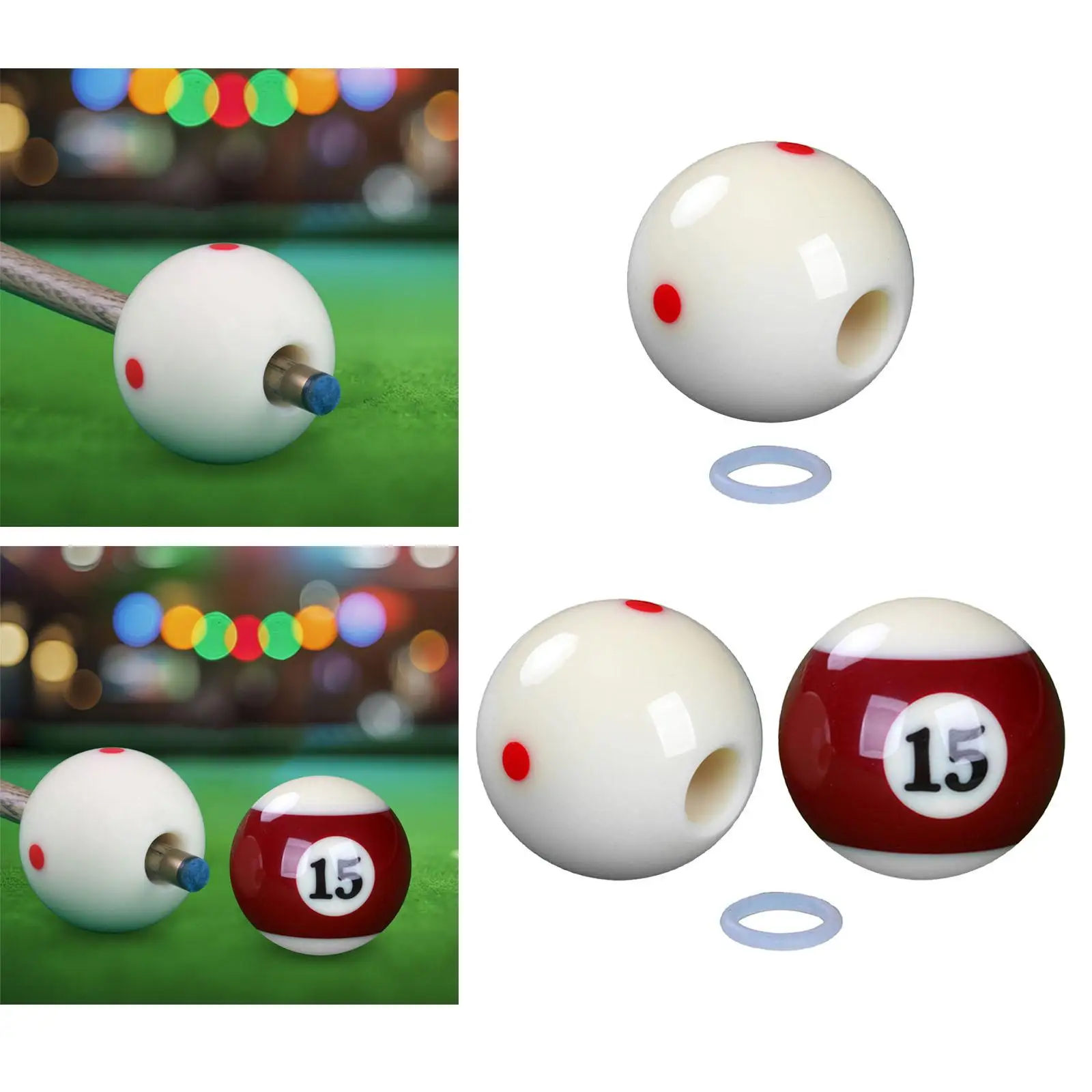 

Тренировочный бильярдный мяч с перфорированным кий-мячом, прицеливающим китайским восемью