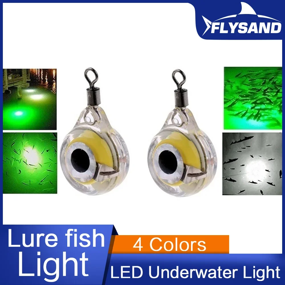 FLYSAND Fishing Lights Night Fluorescent Glow LED Underwater Light Lure For Attracting Fish Fishing Accessories