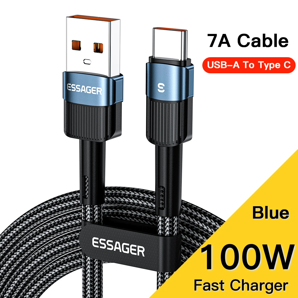 Essager 7A USB Typ C Kabel für OPPO Realme Oneplus 100W Schnellladendes Datenkabel für Huawei P40 Nava Honor Samsung Xiaomi Poco F3