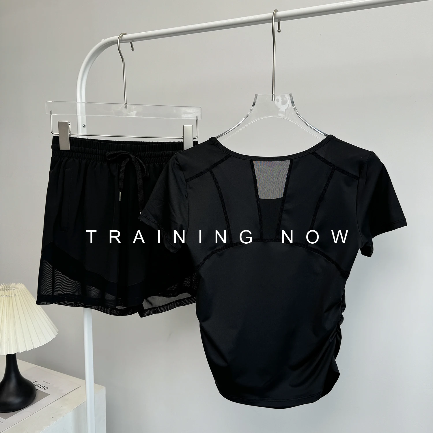 

Professional running quick-drying suit summer internet celebrity yoga suit 2025 new stretch top fitness slim short sleeves