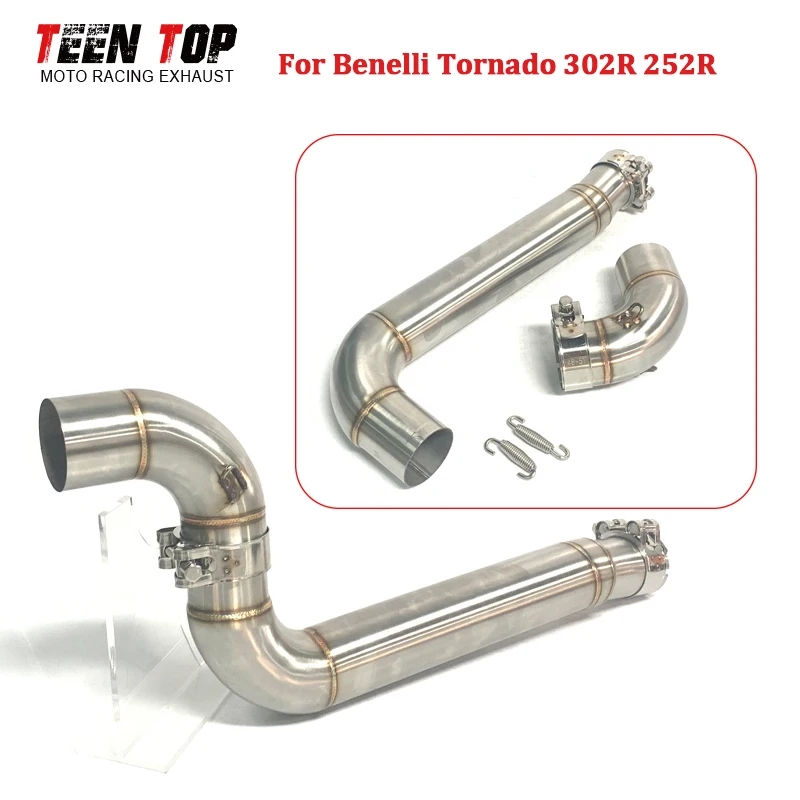 

Decat Pipe For Benelli Tornado 302R 252R Exhaust Middle Pipe 51mm Modified Motorbike Exhaust Pipe 252R Escape Moto Mid Link Tube