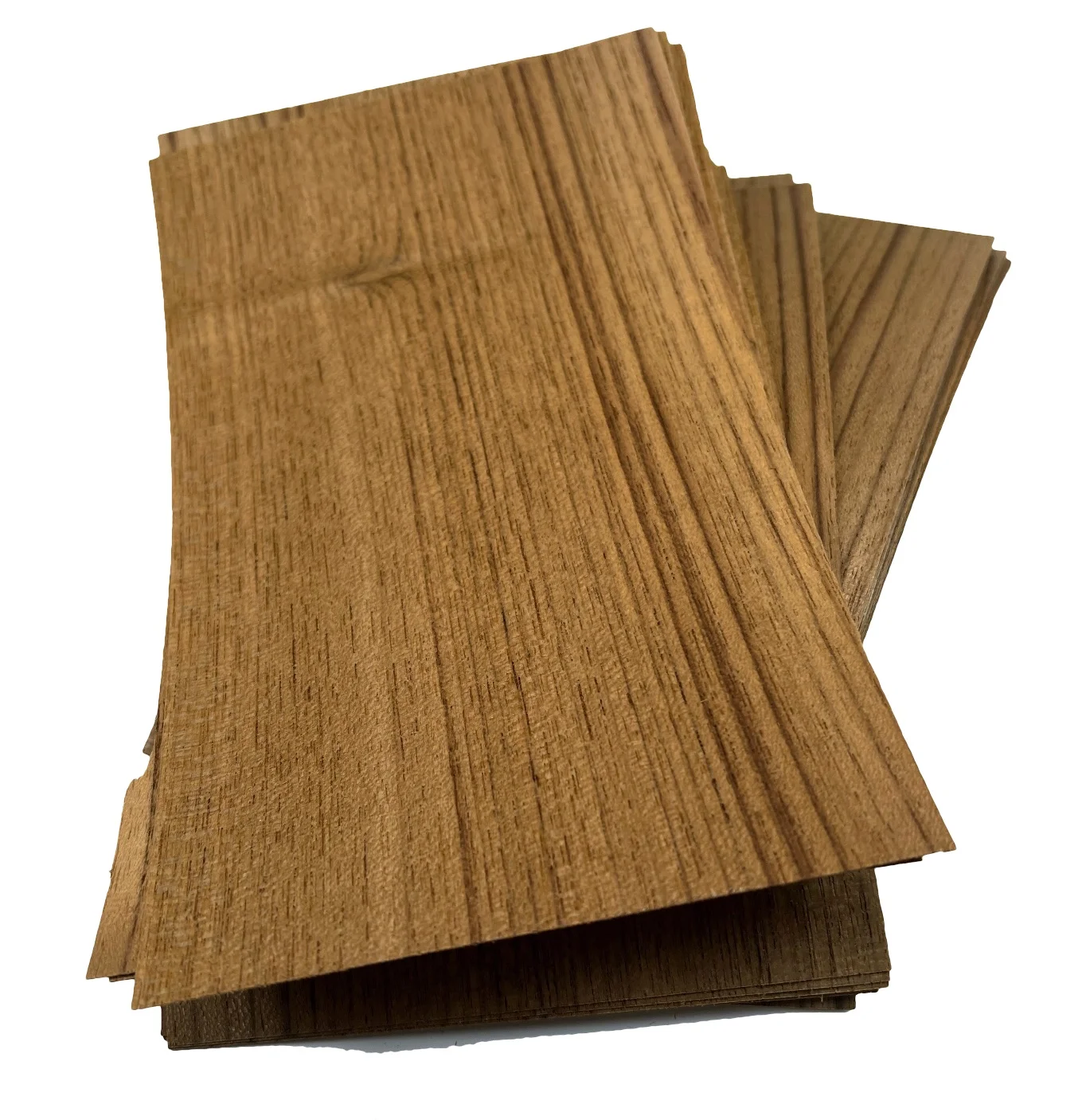 10pcs/lot  Length:200x120mm Thickness:0.3-0.5mm Natural Teak Wood Chips Thin Veneer Sheets Diy Speaker Veneer Peel