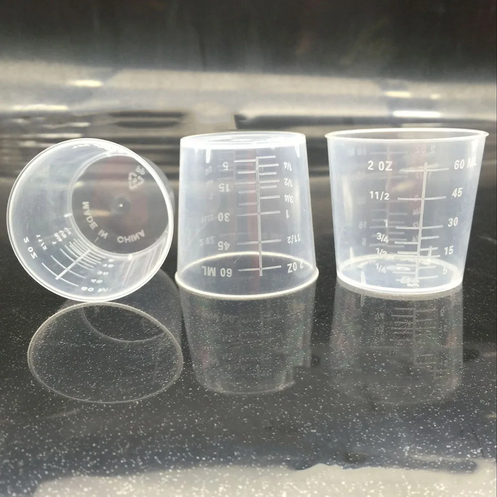 

25Pcs 60Ml Graduated Measuring Cup Plastic Beaker for Baking Precision Scale Lightweight Measuring Beaker