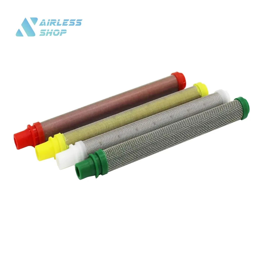 Filtro airless Confezione da 5, filtro per pistola a spruzzo push-on senza filettatura da 30 ~ 200 mesh. Parti di ricambio per pistola a spruzzo airless di alta qualità