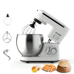 1pc Electric Blender Egg Beater Upgraded Household Stand Mixer For Peicual 1200W 6+P, Flat Beater, Wire Whisk, EU Plug