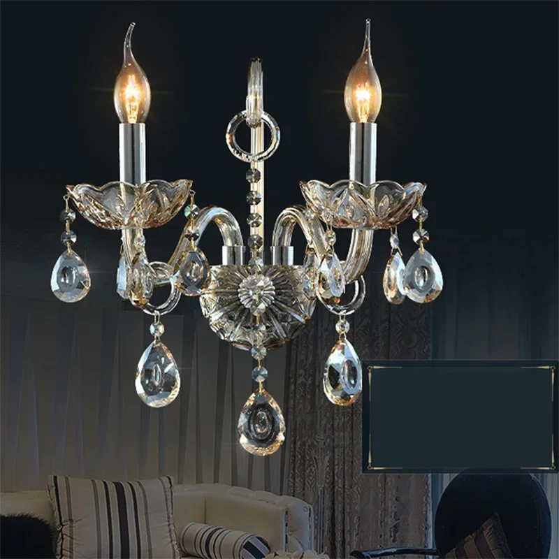ABEL Indoor Wall Lamps Crystal Fixtures LED European Candle Light Classical for Home Bed Room Lamp