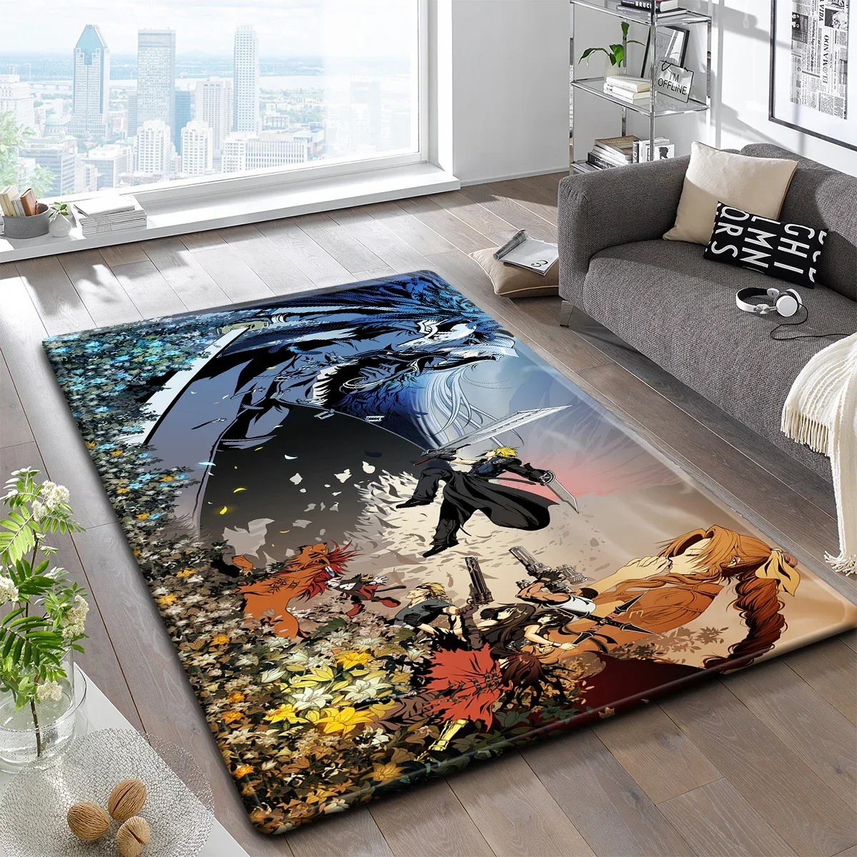 Game Final Fantasy Cartoon Carpet Kitchen Ma tEntrance Doormat Bedroom Floor Decoration Living Room Bathroom Anti-slip Rug