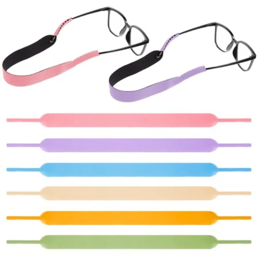 

Frienda 6 Pieces Floating Neoprene Sunglasses Straps Floating Eyewear Retainer Holder for Sports Outdoors Water Activities