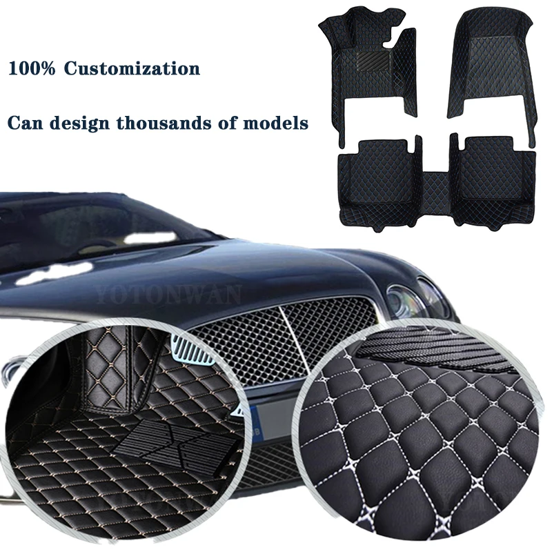 

YOTONWAN High-Quality Leather Custom Car Floor Mat For Lexus LS LS350 2018-2022 Year Interior Details Car Accessories