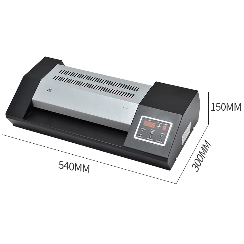 Factory Photo Lamination Machine LM-33298  8 Rolls Can Adjust Speed Hot Cold Pouch Film A3 A4 Photo Laminating Machine