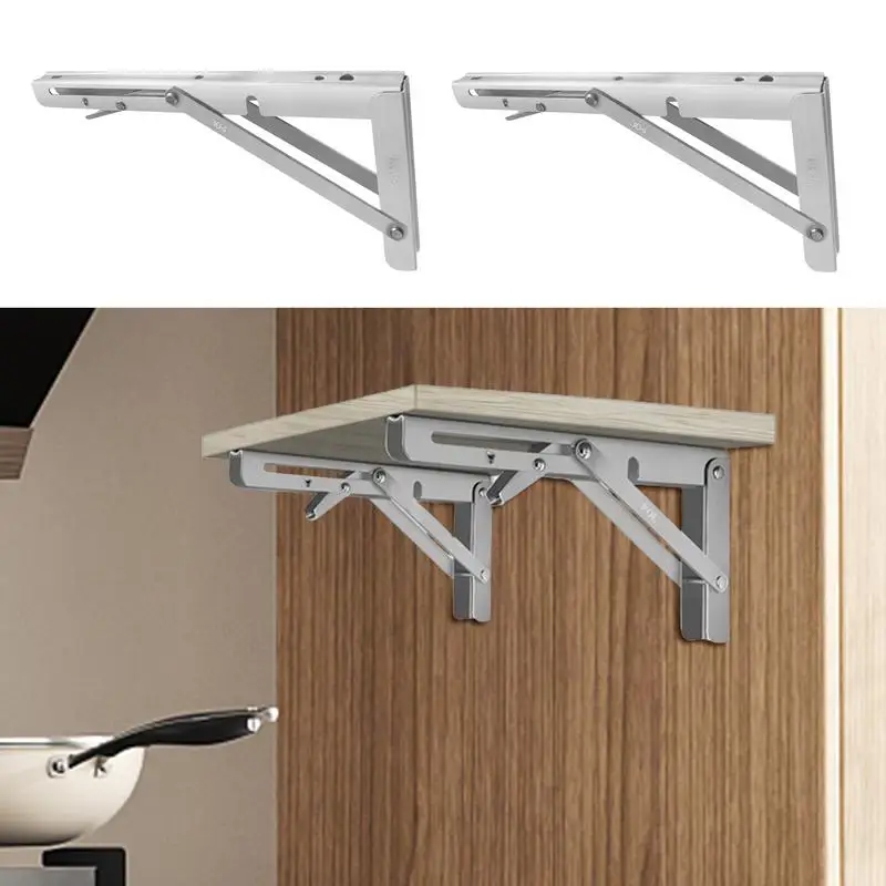 

Heavy Duty Shelf Brackets Wall Shelf Brackets Foldable In Triangular Shape Shelf Brackets Stainless Steel Folding Table Hinge