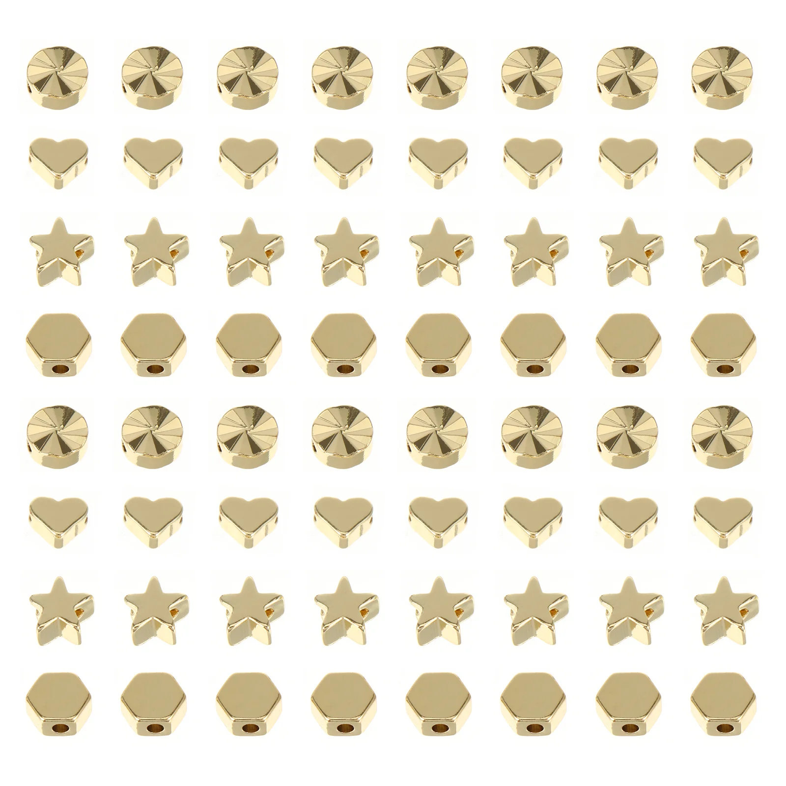 

80Pcs DIY String Beads Jewelry Beads Kit Smooth Surface Exquisite Appearance Gifts DIY Jewelry Accessory Heart Shape String Bead