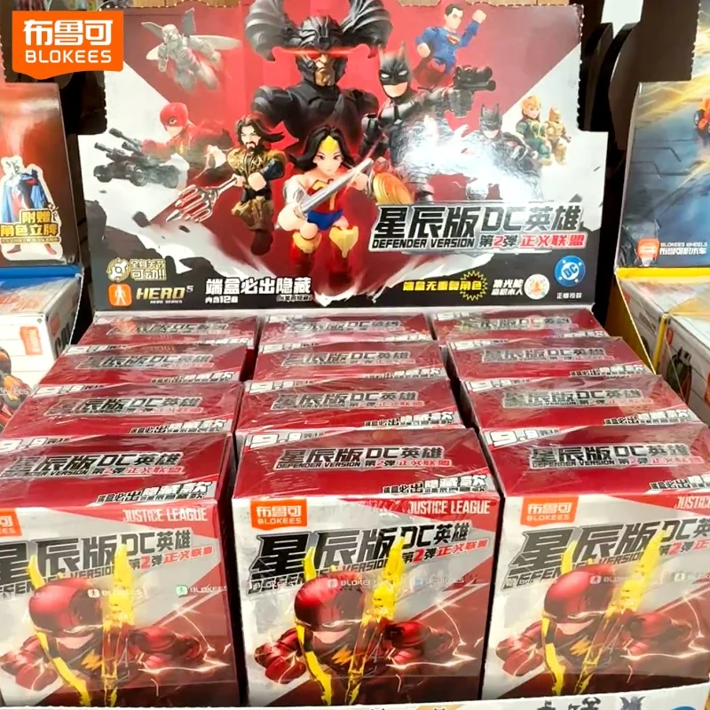 

Hot Blokees Original Dc Super Heroes Star V2 Version Building Blocks Set Justice League Collectible Figure Assembly Toy Gift