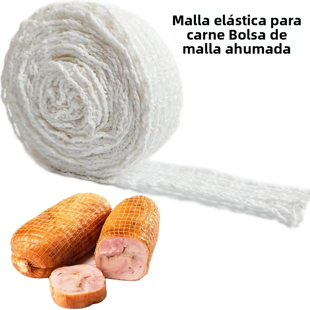 Malla elástica de poliéster y algodón para carne, para espetadas, cuerda de cocina, malla para alimentos, para salchichas picantes italianas.