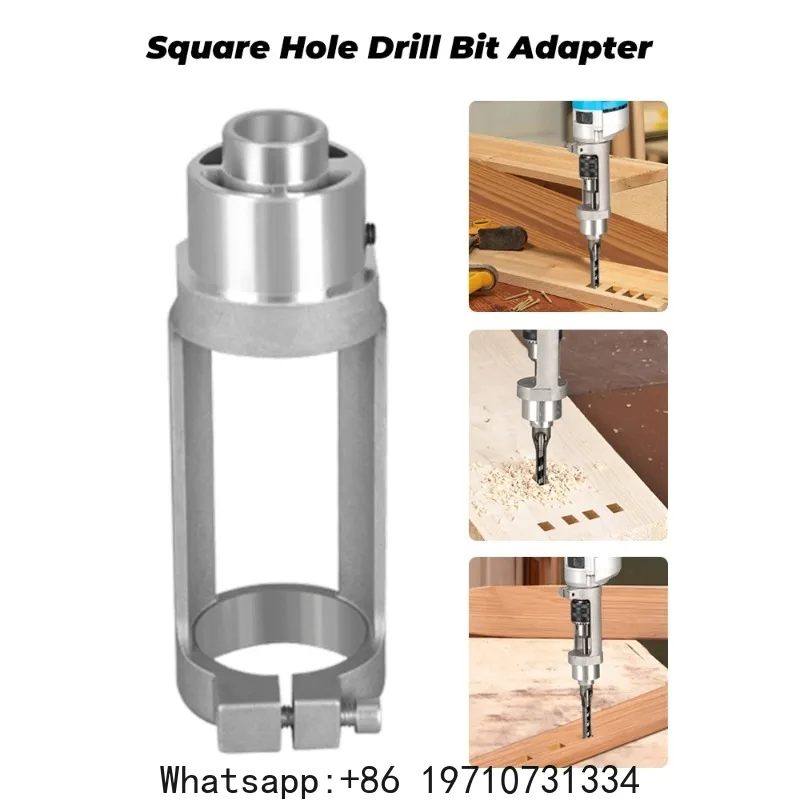 

Square Hole Drill Bit Adapter Drill Bit Fixing Bracket Professional Attachment Joint Mortiser Bit for Hand Electric Drill