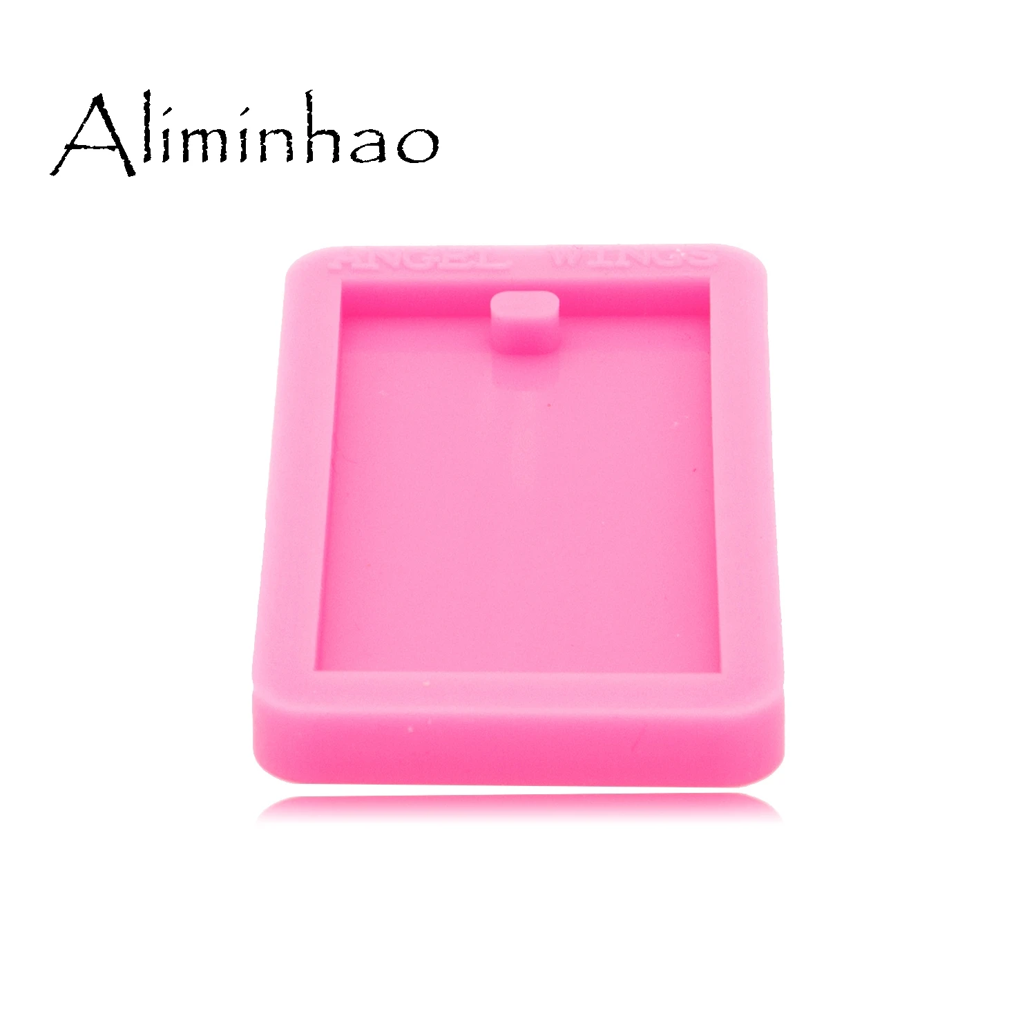 DY0575 Shiny Hologram Rectangle Keychain Mould Silicone Epoxy Resin Mold Necklace Jewellery DIY Making Pendant Casting - Image 5
