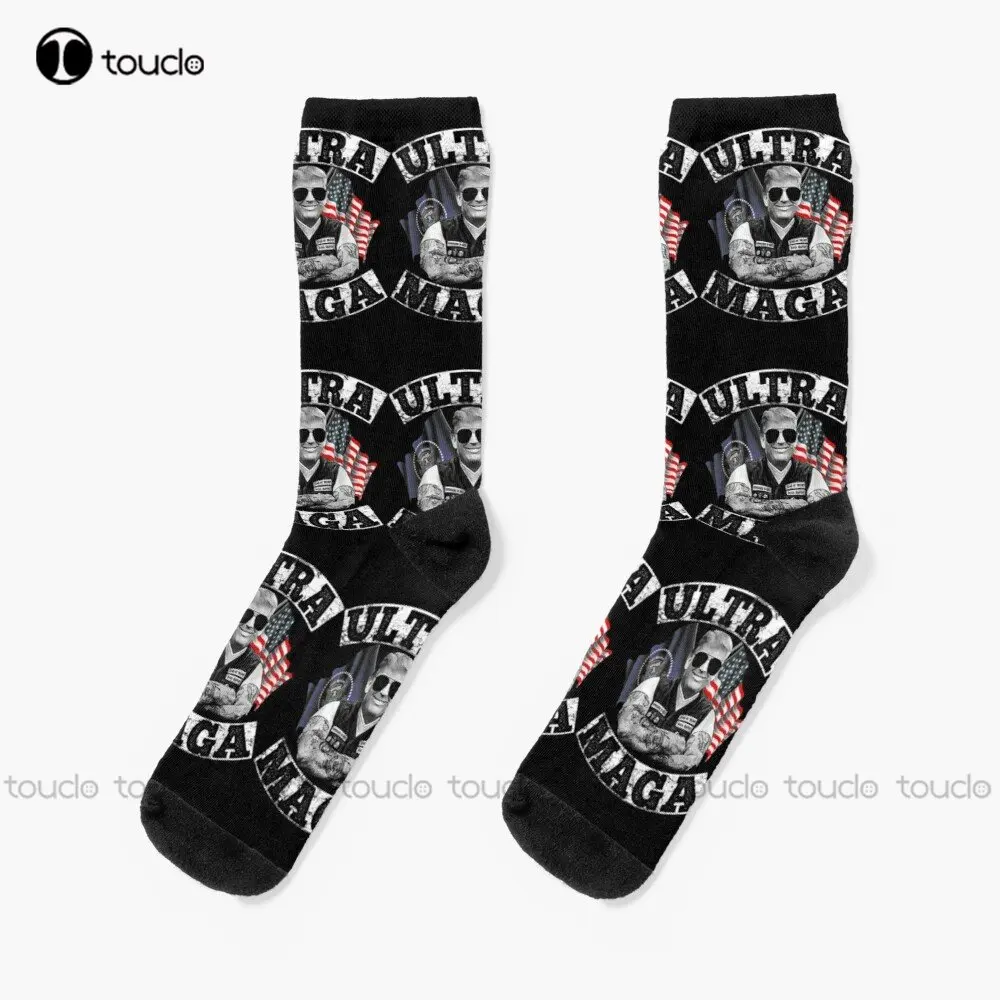 Ultra Maga Army Socks Fun Socks For Women Personalized Custom Unisex Adult Teen Youth Socks Custom Gift Street Skateboard Socks