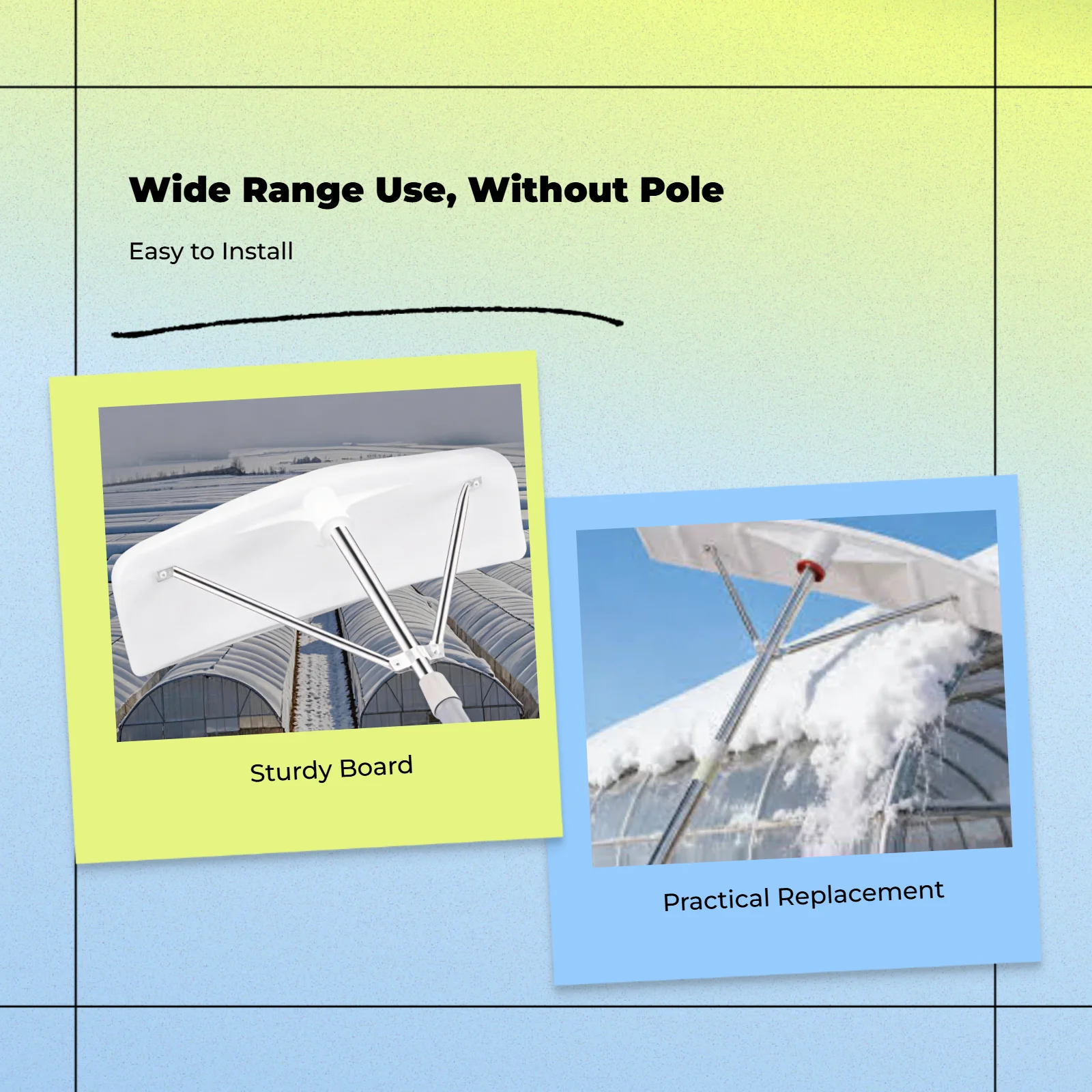 

Ice Eaves Rake, Thickened Long Handle, Home Use