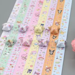 Sanrio Hello Kitty Cartoon Star Bar Handmade Material Wishing Star Folding Long Strip Paper Wishing Bottle DIY