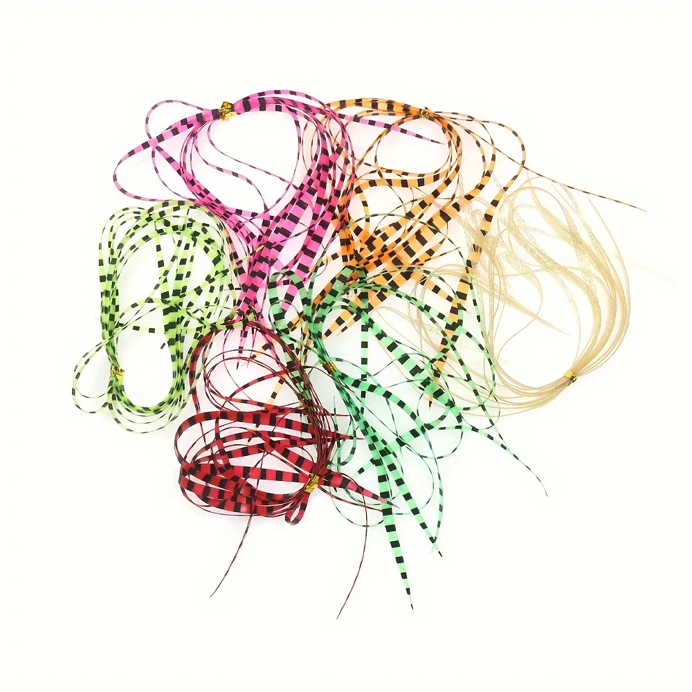 10PCS Silikon Röcke Streamer Lockt Anhänger Integrierte Spinnerbait Buzzbait Gummi Jig Lockt Fliegen Binden Materialien – Detail 2