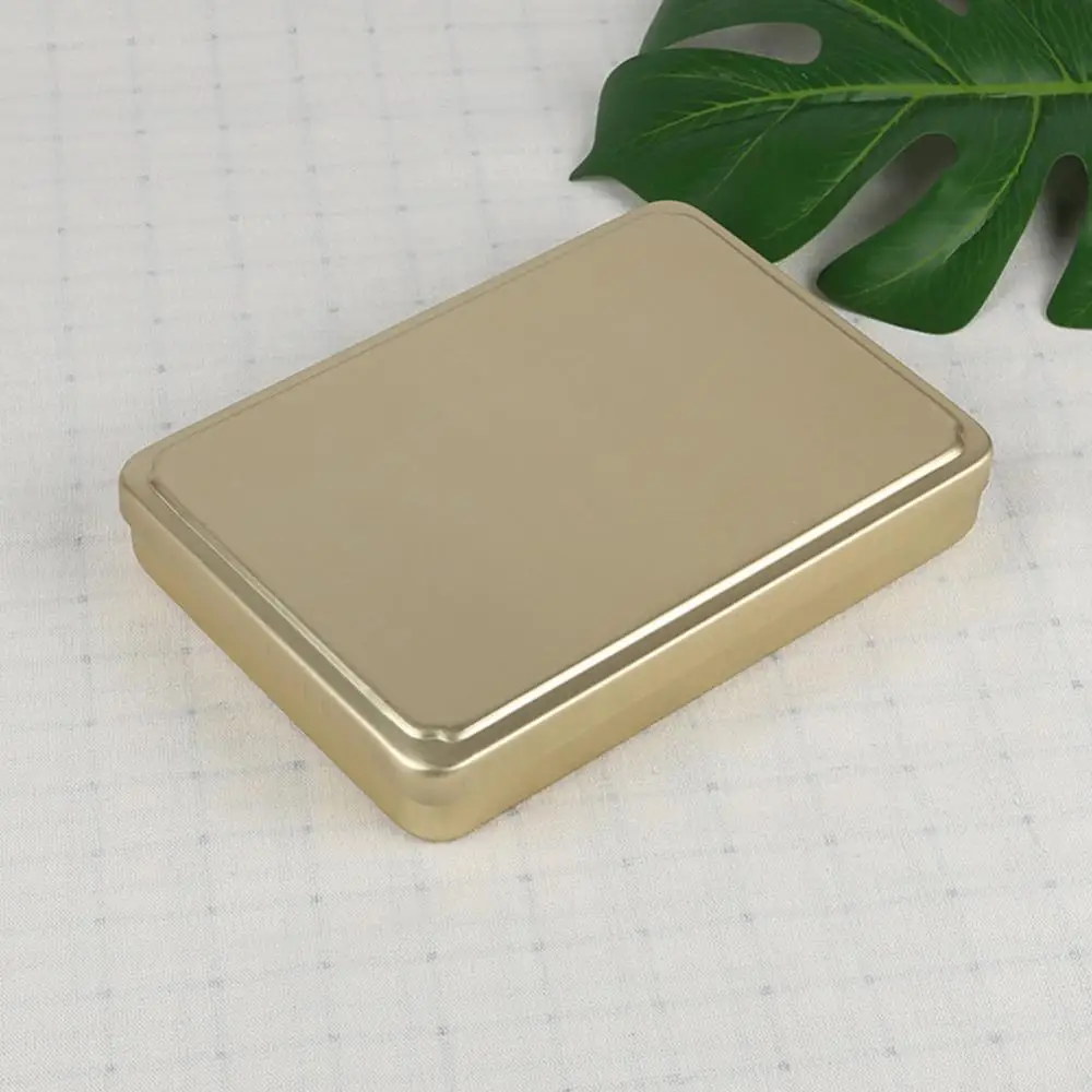 Aluminum Vintage Lunch Box Rectangle Food Container Single-layer School Lunch Box Food Snack Storage Container Bento Box