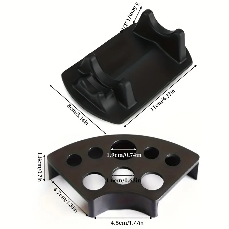 DQFART Multi-Functional Tattoo Pen Holder & Color Cup Tray Durable Plastic Fan Tray with Support Stand Tattoo Accessories