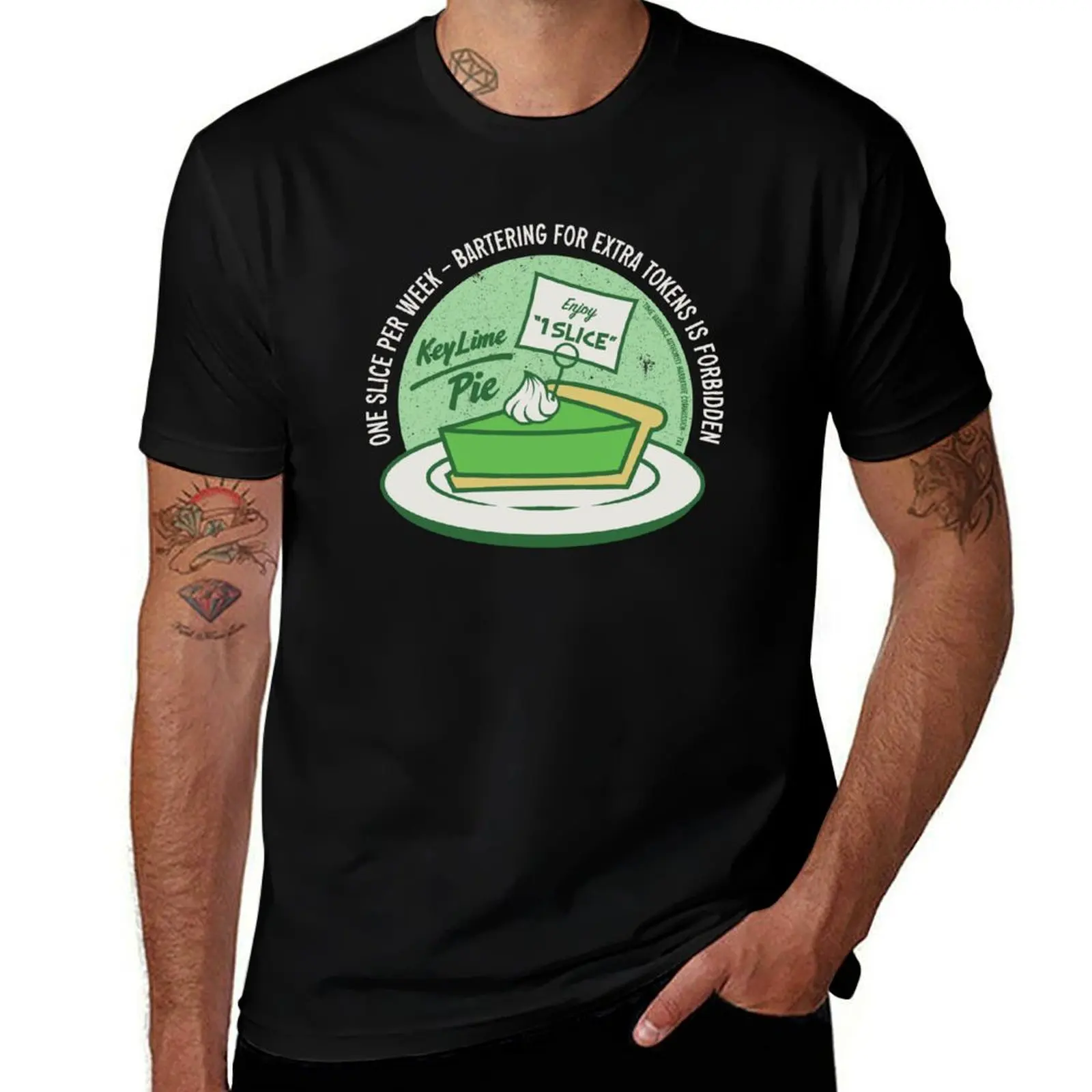 Camiseta Key Lime Pie para hombre, camisetas gráficas para hombre, camisetas de algodón, camiseta de diseñador