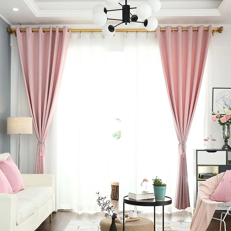 1/2 Panles Moder Curtains For Livingroom High Shaing Curtain90% For Blackout Bedroom Curtain Thick Blinds Drapes Door