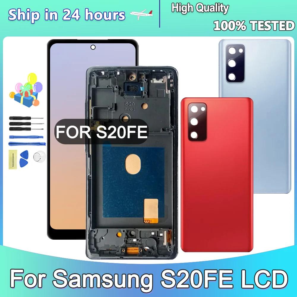 

TFT LCD For Samsung Galaxy S20 FE With Frame, For Samsung S20FE G781B G780 LCD Display Touch Digitizer Replacement Screen