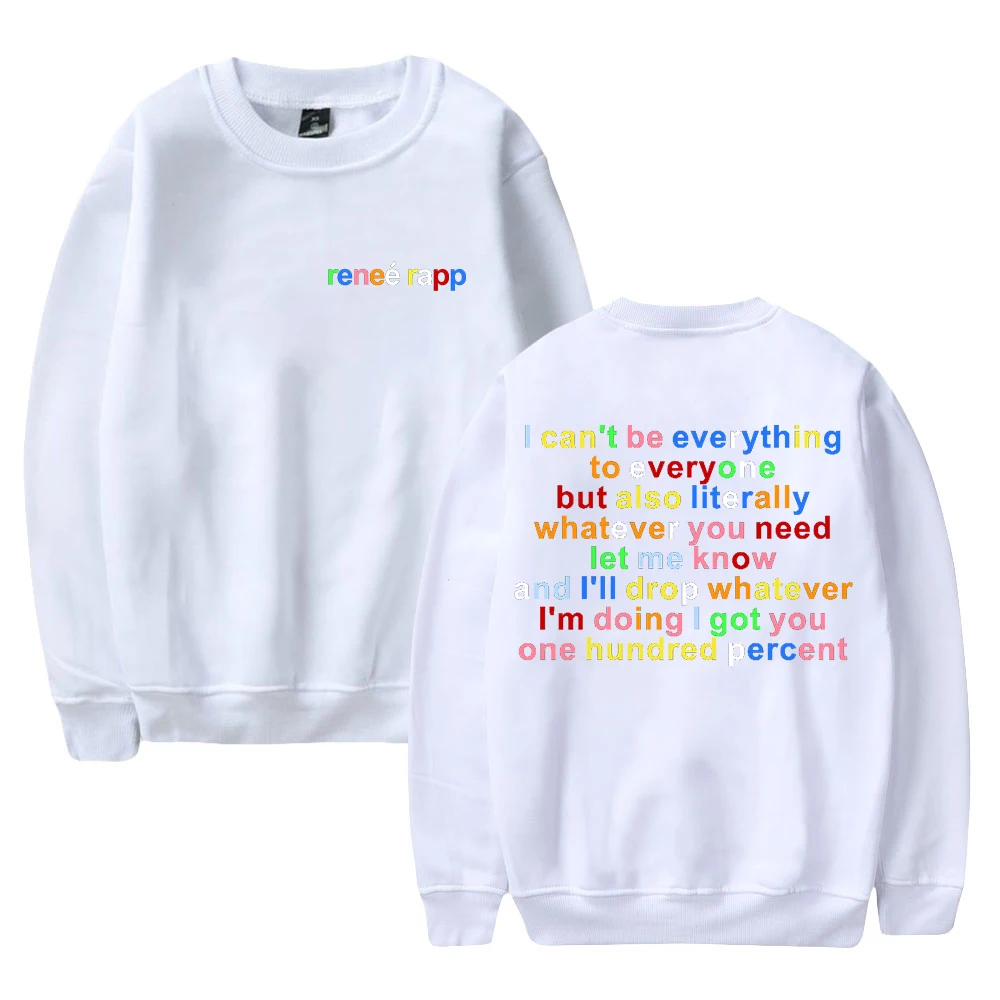 Sudadera Renee Rapp Everything To Everyone Merch para hombre y mujer, ropa de calle de manga larga con cuello redondo, 2024