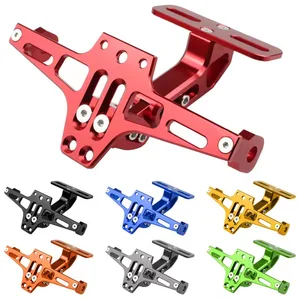 Universal Motorcycle Adjustable Plate Support, Back signal rear support, CNC aluminum fender eliminator kits 11 Main Sales Door Honda Plates - №1