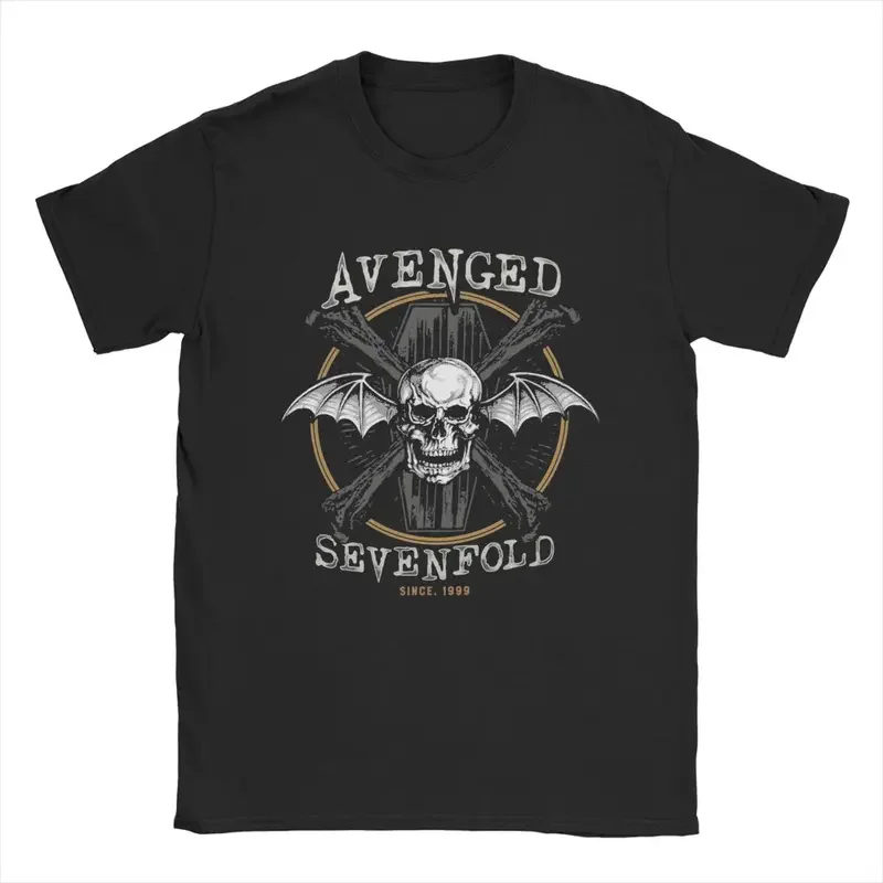 

Мужские футболки из чистого хлопка avengsevenfold, футболки с коротким рукавом и круглым вырезом, летняя одежда