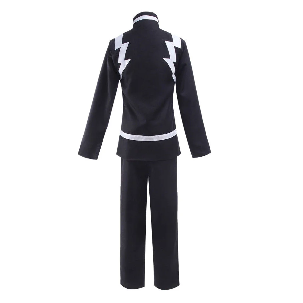 Anime My Hero Academy Denki Kaminari Halloween Black Lightning Unisex Uniform Suit Top + T-shirt + Pants Cosplay Costume