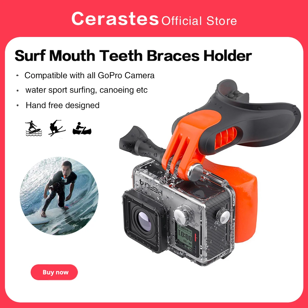 For Gopro Accessories Surfing Shoot Surf Dummy Mouth Teeth Braces Holder Mount Kit For gopro /DJI Action 3/Insta360 X3 Camera