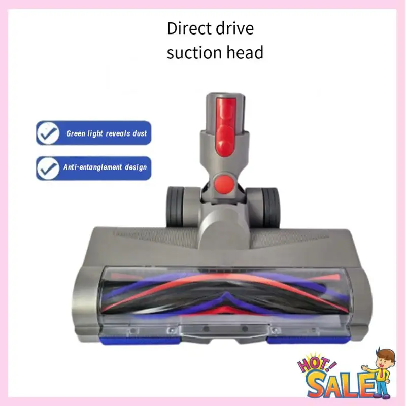 

A88X для Dyson V7 V8 V10 V11 V15 Вакуумная насадка для щетки для пола с защитой от защемления Роликовая насадка со светодиодными лампами для пыли