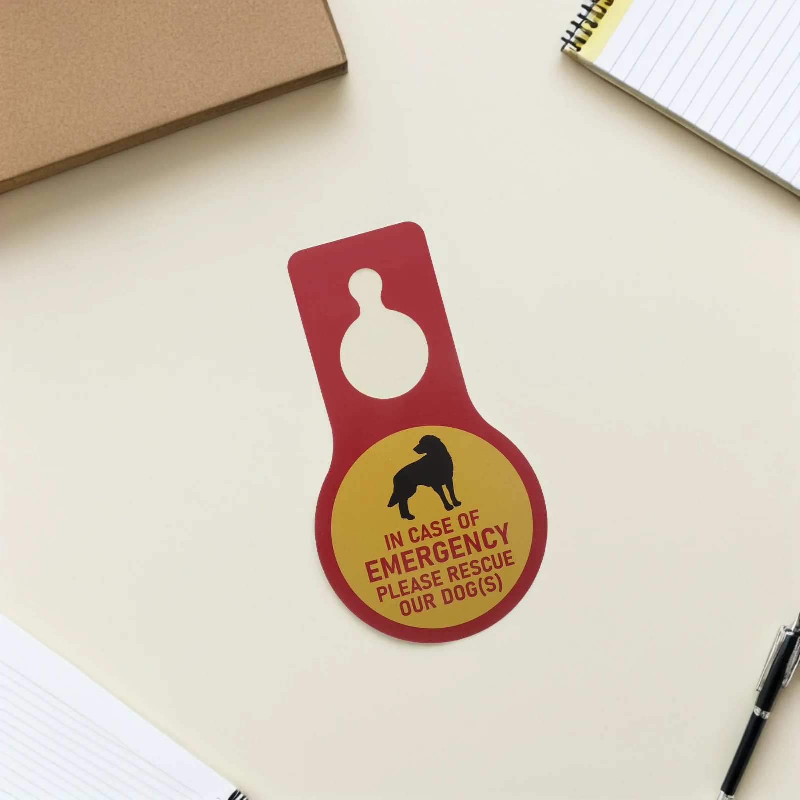 

2Pcs Pet Emergency Rescue Sign PVC Hanging Door Sign for Bedroom Dorm Office Indoor Outdoor Pet Fire Rescue Warning