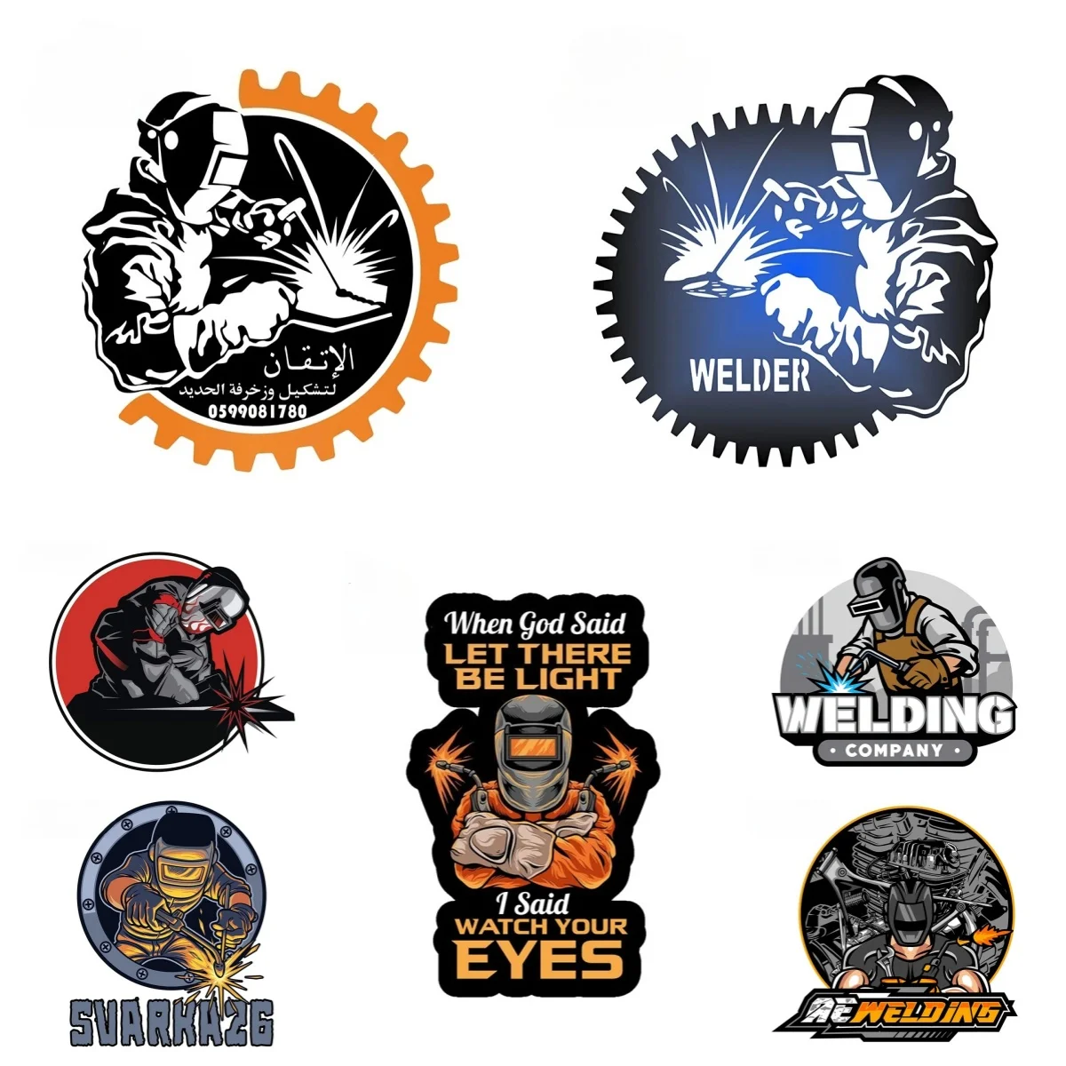 

Funny Welder Symbol Car Sticker Bicycle Motorcycle Laptop Helmet Trunk Wall Vinyl Decals Decoration Accessories