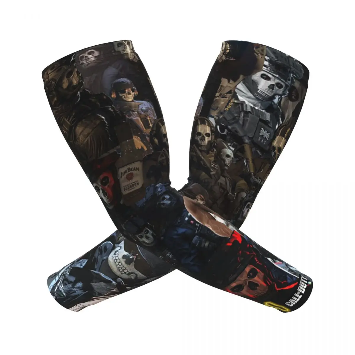 Simon Ghost Riley Arm Sleeves Men Women Sun UV Protection Tattoo Cover Up Sports Cooling Cycling