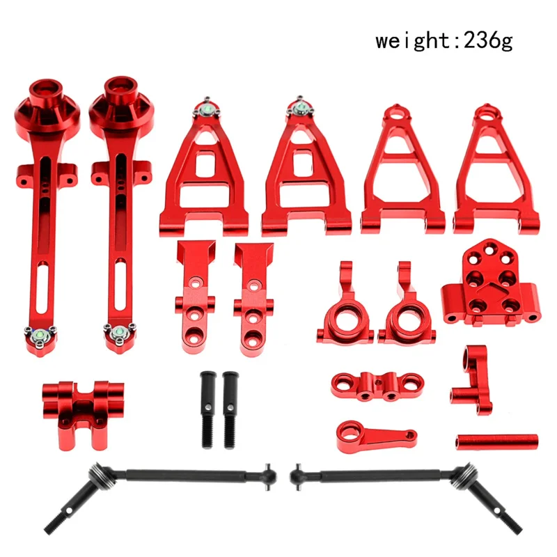 RC Buggy Car Accessories Suspension Arms Steering Knuckle Metal Modification Accessory Kit Set for Tamiya 58719 BBX BB01 BB-01