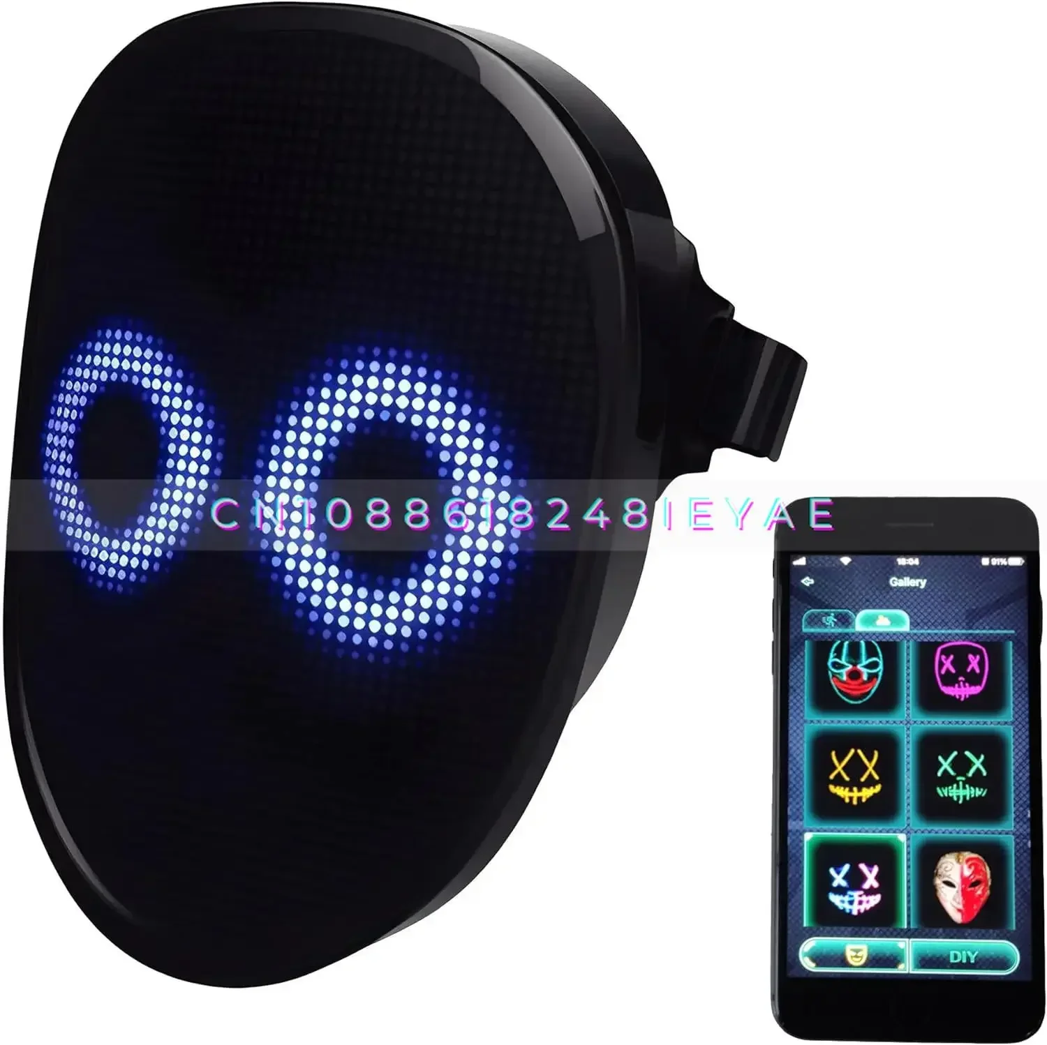 Finegreen Lighting Wholesale Christmas Halloween Party Fashion App Control Led Programmable Message Displayed Face