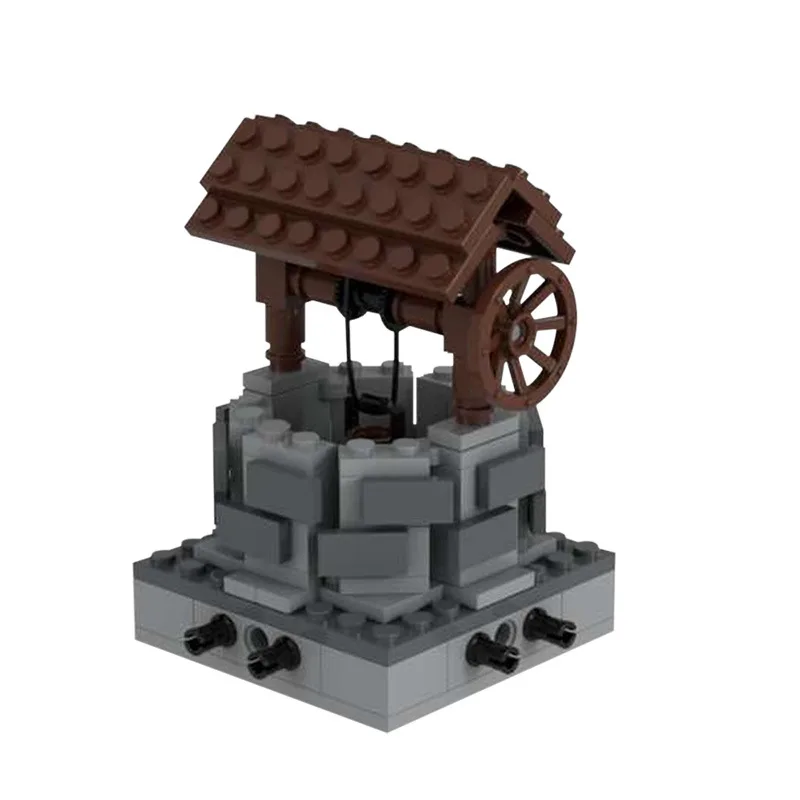 Mittelalterlicher Wasserbrunnen Antikes Katapult MOC Wikinger-Stamm Soldat Schmiede Werkstatt Baustein-Modell Kinder-Montage-Spielzeug Geschenke – Detail 20