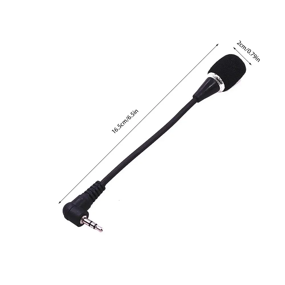 Small Portable Mini Microphone Can Twist The Rod 3.5mm Audio External Microphone Plug and Play Easy and Fast