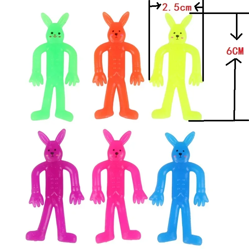 10/20PCS Fun Sticky Stretching Smiling Face Rabbit People Pinch Toy Kids Birthday Party Favor Christmas Carnival Adult Gift