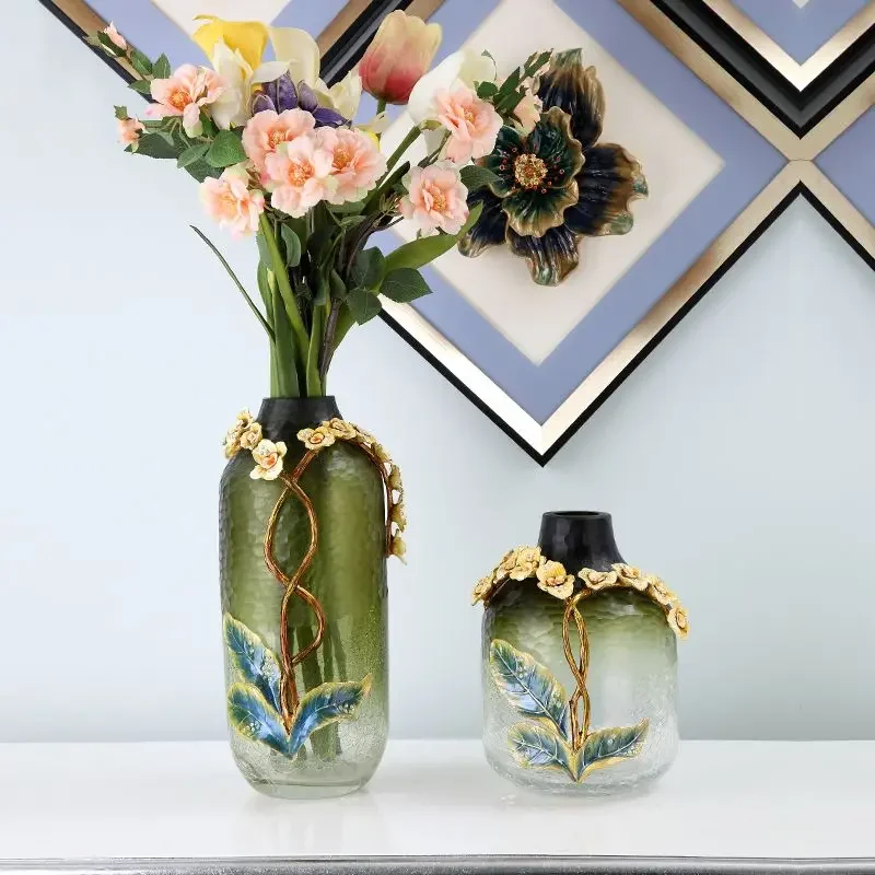 Enamel vase living room bedroom ornament flower arrangement home decoration