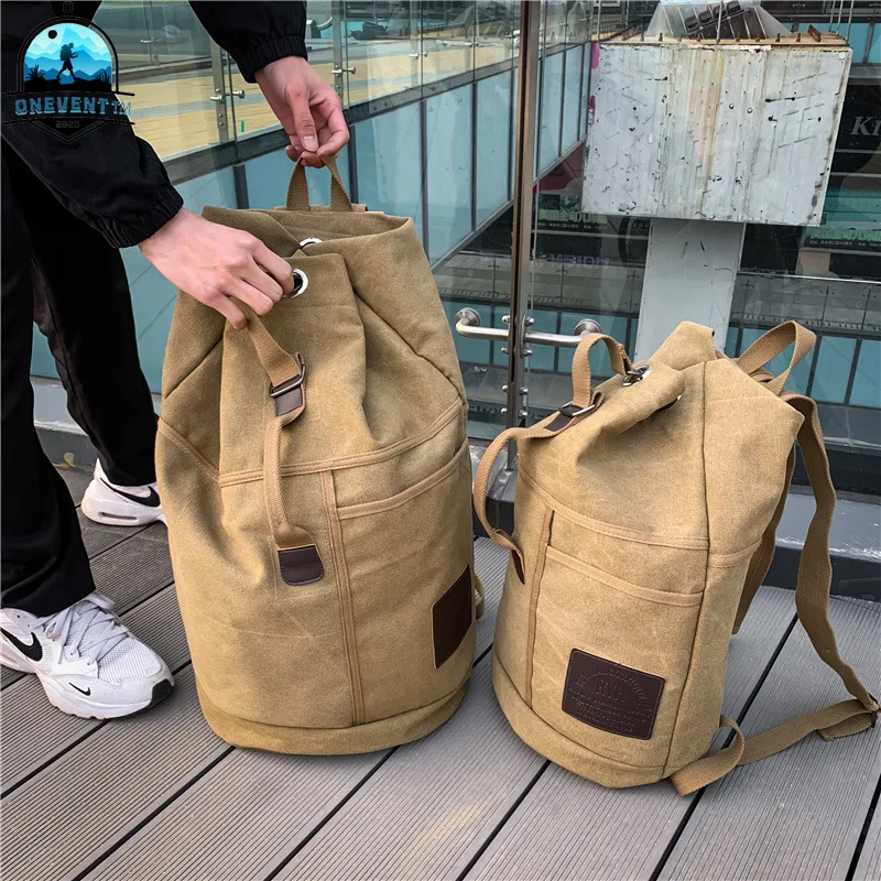 

60/30L Mens Bag Outdoor Sports gym Duffle Bag Rucksack Tactical Canvas Backpack School Bag Travel Shoulder BagHandbag Two Size